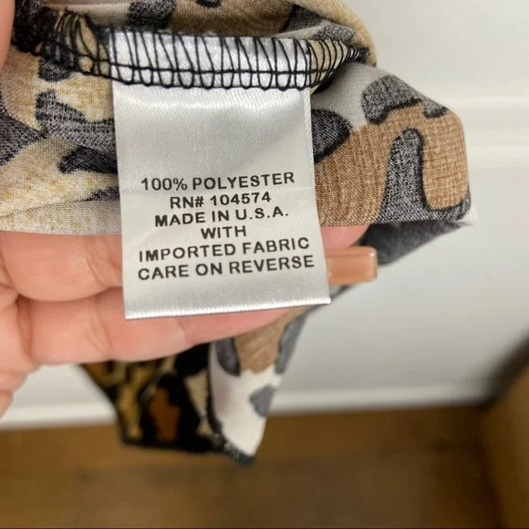 The Vanity Room Leopard Print Off-Shoulder Dress Size XLP - Picture 8 of 8